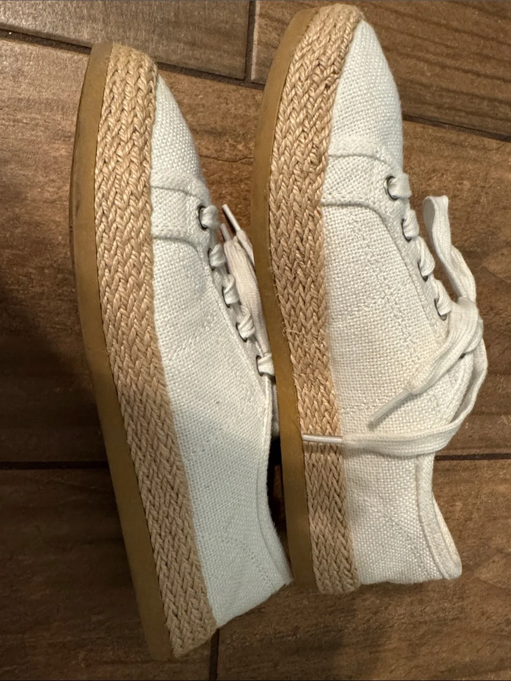 Tommy Bahama White Canvas Espadrille Sneakers